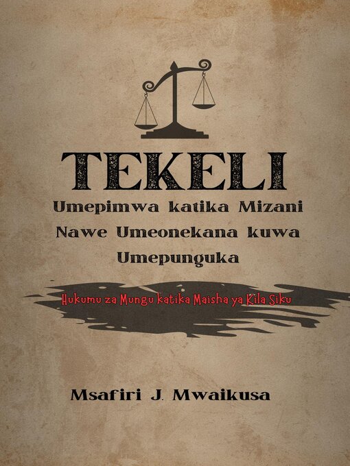 Title details for Tekeli by Msafiri J. Mwaikusa - Wait list